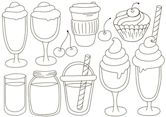 Coloring Illustration in hand draw style