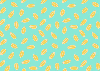 Vector seamless pattern with lemon slices on a turquoise background