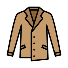 Illustration of Coat design Icon