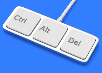 Ctrl Alt Del - Minimal Keyboard concept - 3D