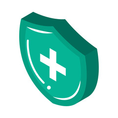 Fototapeta premium isometric medical shield
