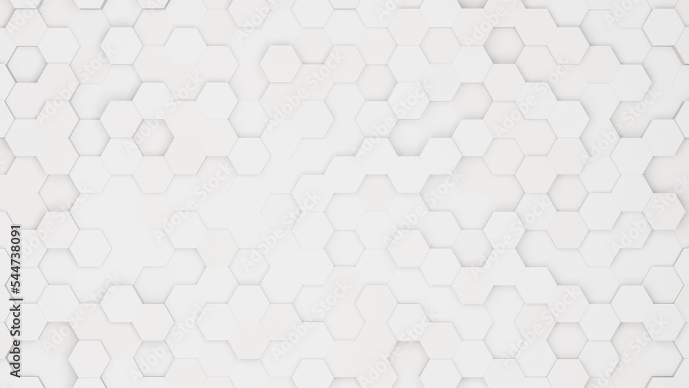 Poster Realistic abstract honeycomb background. 3d rendering.