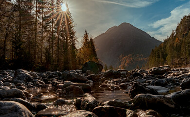 sunrise in the mountains