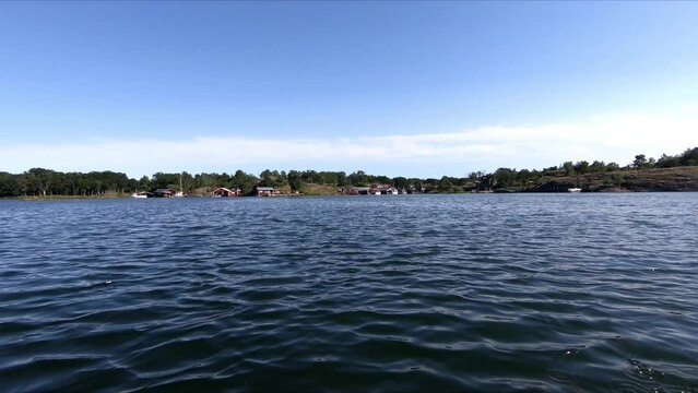 Out on the sea in the summer, V&auml;stervik &Ouml;stersj&ouml;n Sweden Camping tripp