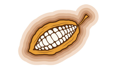Vector vintage illustration of of cocoa. Vector set icons of cocoa in hand drawing style.