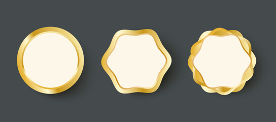Vector set golden banners in Asian style for Chinese new year. Happy new year 2023