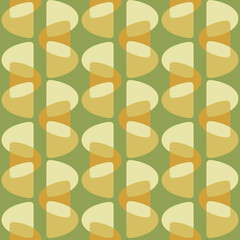 Abstract rounded ornament for decorating any surfaces or things. Seamless pattern.