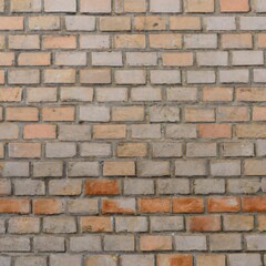 Red brick wall grunge background texture