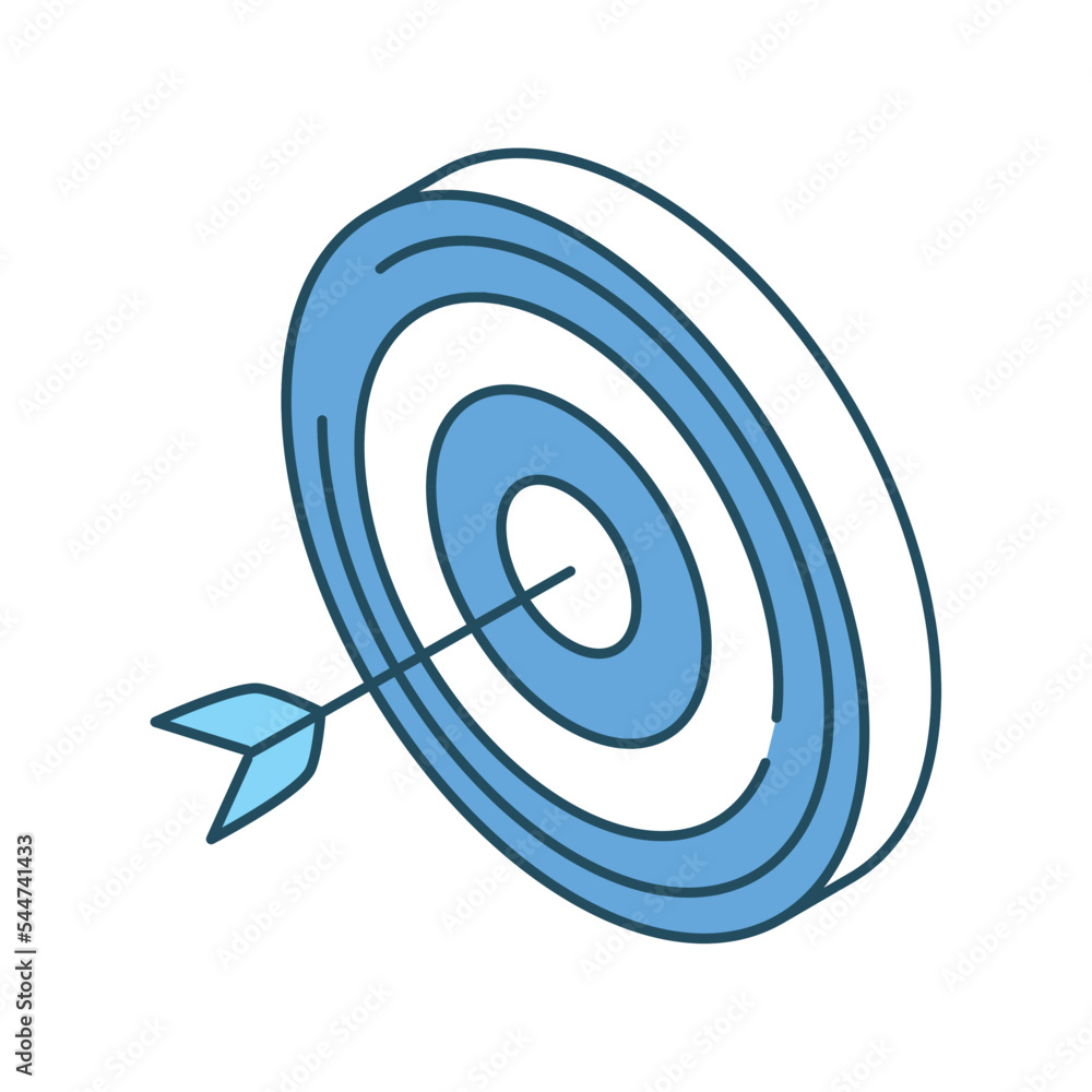 Poster isometric target icon