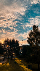 sunset over the river