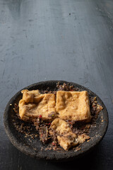 home cooking, fried tofu mixed with chili
