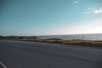 Road by the Pacific Ocean