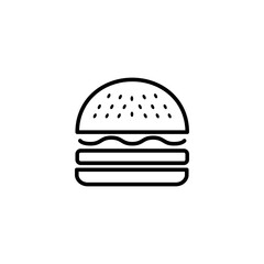 Burger icon vector illustration. burger sign and symbol. hamburger