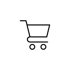 Shopping icon vector illustration. Shopping cart sign and symbol. Trolley icon