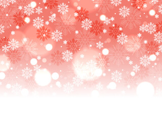 雪とイルミネーションのイラスト背景