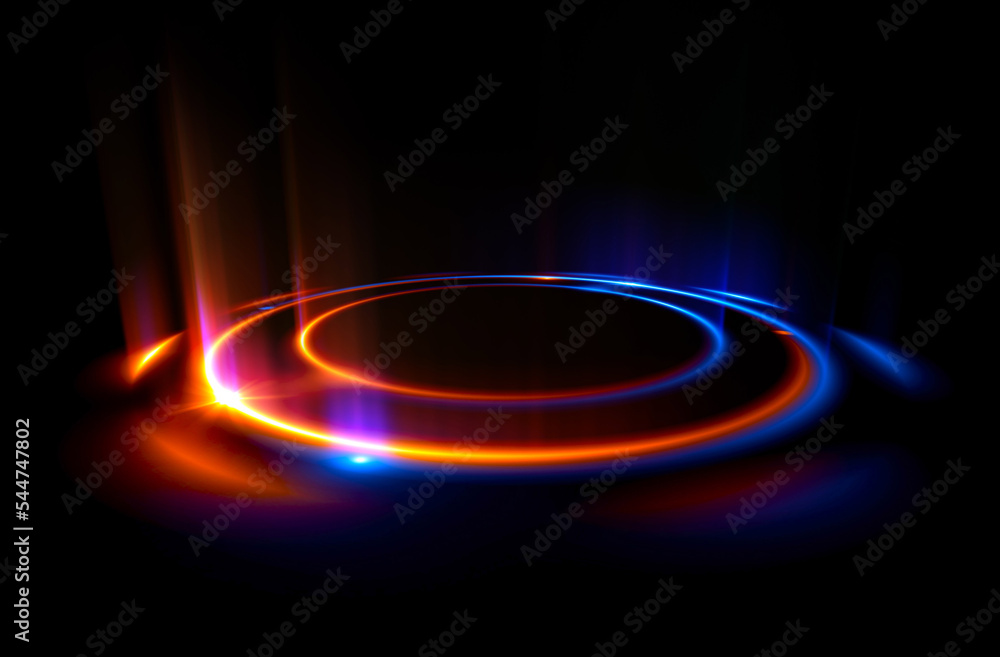 Canvas Prints glow swirl light effect. circular lens flare. abstract rotational lines. power energy element. lumin