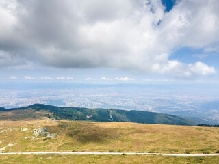 Aerial view of of Vitosha Mountain, Bulgaria
