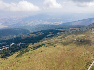 Fototapeta premium Aerial view of of Vitosha Mountain, Bulgaria