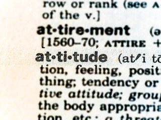 definition of attitude highlighted in dictionary