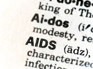 definition of AIDS highlighted in dictionary