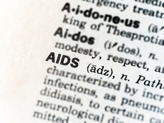 definition of AIDS highlighted in dictionary