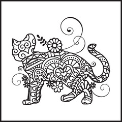 Vector illustration decorative Animal on white background