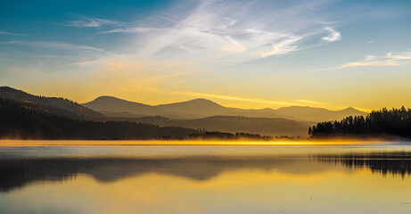 Chatcolet Lake in Early Fall in Idaho
