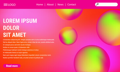 Modern Colorful Landing Page Abstract Background Template. abstract shape image. Eps10 Vector