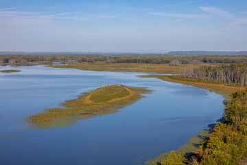 Mississippi River Scenic Autumn Landscape