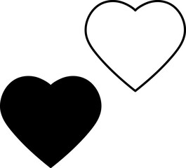 Heart Love Line Icon Vector Illustration on white background..eps