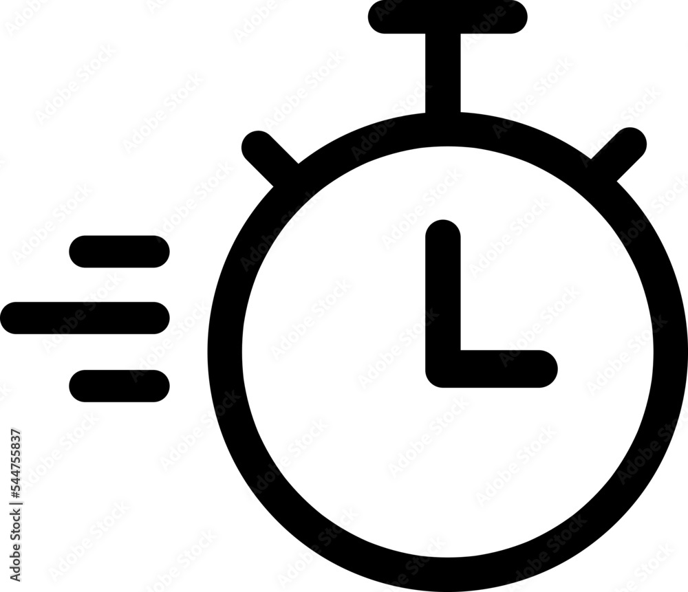 Poster clock or time flying icon isolated on white background. timer sign. flat time design concept.eps
