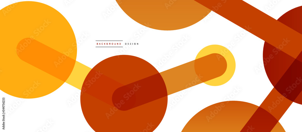 Poster line points connections geometric abstract background. circles connected by lines. trendy techno bus