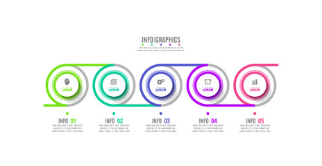 Infographic business icon template design