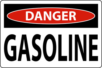 Danger Sign Gasoline Symbol On White Background