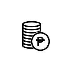 Peso money icon vector logo design template