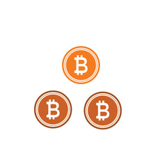 Bit coin vector logo design template