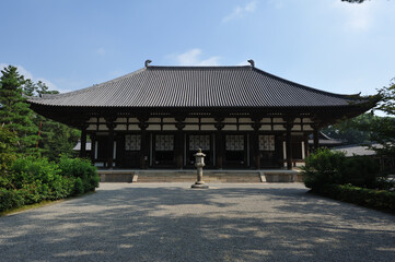 the main hall in Toshodai-ji temple at Nara city