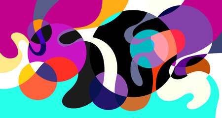 Vector colorful abstract psychedelic liquid and fluid background pattern