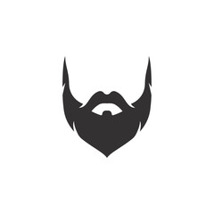sign of beard logo vector icon illustration