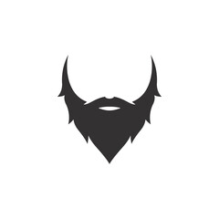 sign of beard logo vector icon illustration