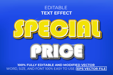 Special Price Text Effect with Yellow and White colors. easy to edit
