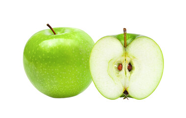 Green apple isolated on transparent png
