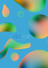 Fluid shapes vertical wallpaper background. Vector illustration for banner background or landing page
