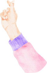 Watercolor Love Hand Gesture
