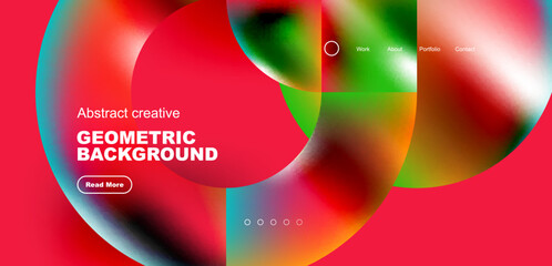 Abstract circles and round elements geometric background. Vector illustration for wallpaper, banner, background, leaflet, catalog, cover, flyer