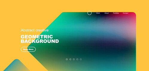 Triangles with fluid colors geometric abstract background. Techno or business concept, pattern for wallpaper, banner, background, landing page