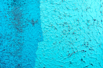 Cyan plaster surface wall texture, dirty turquoise and blue bg