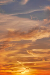 sunset in the sky