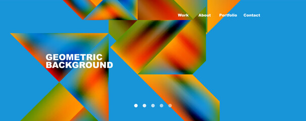 Dynamic lines, triangles, rectangles geometric abstract background. Vector Illustration For Wallpaper, Banner, Background, Card, Book Illustration, landing page