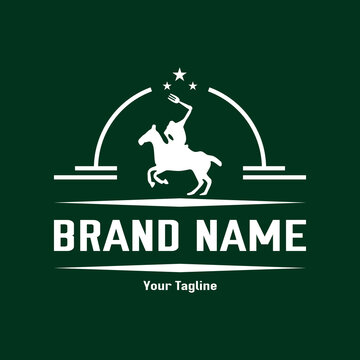 Grill Polo Restaurant Logo Design Template